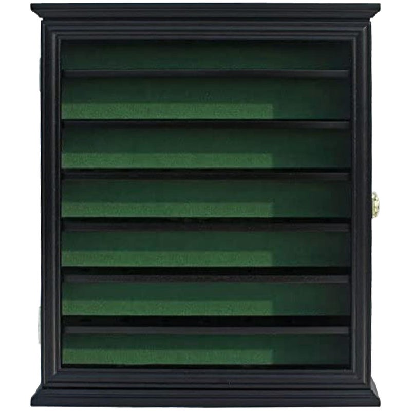 DisplayGifts 49 Golf Ball Display Case Cabinet Wall Rack Holder Frame with Lockable Door, Wall Mounted or Stand a Counter Top Black Finish Great Golfer's Gift - Image 3